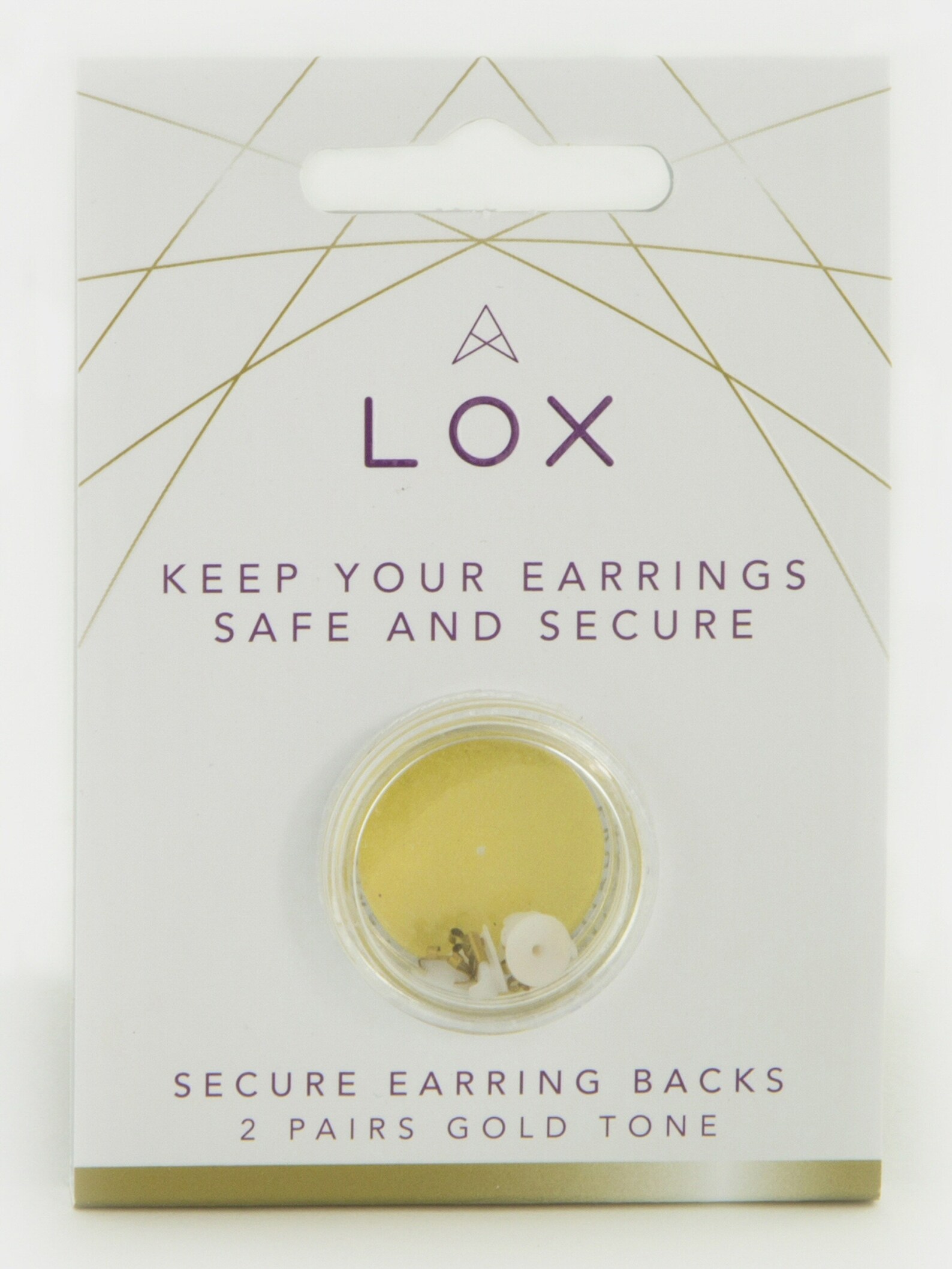 THREE PACKS Lox Earring Backs Hypoallergenic Locking Earring Back