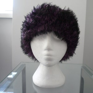 Damen Hut Hand gestrickt russischen Kosaken Stil Hut mit Luxus Kunstpelz Turnback free UK Versand