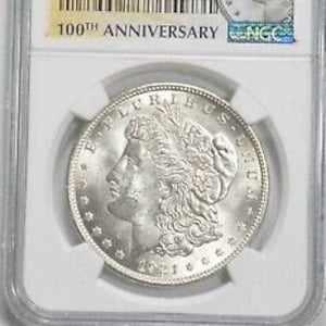 1921 Morgan Silver Dollar NGC MS62