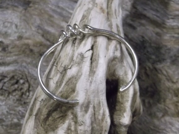 Attractive Solid Sterling Silver Wire Cuff Bracel… - image 2
