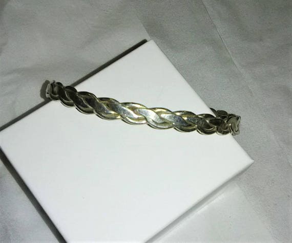 Solid sterling silver twist - Gem