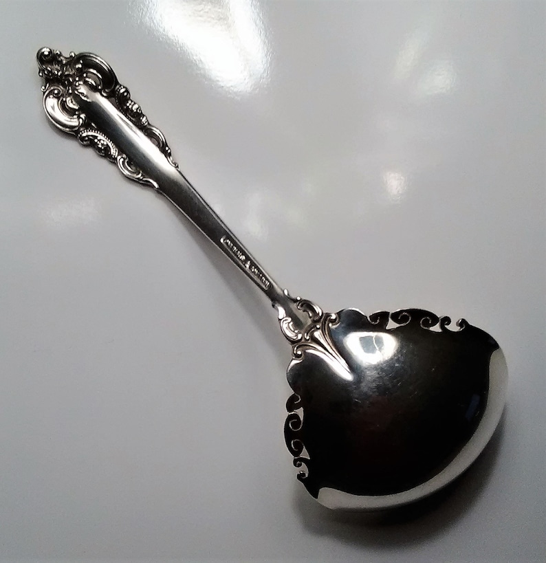Wallace Antique Sterling Silver Gravy Ladle in Grande Baroque Pattern