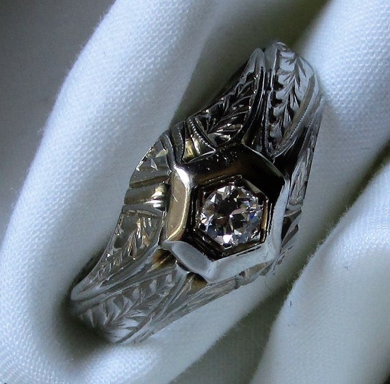 20k white cheap gold ring