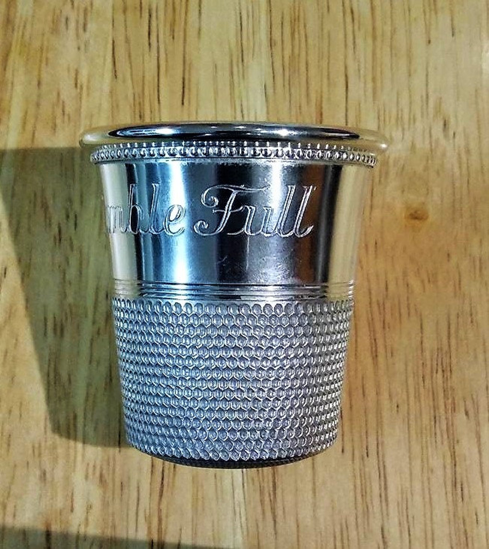 Thomae Sterling Silver ONLY a THIMBLE FULL Shot Glass 2 ounce Etsy