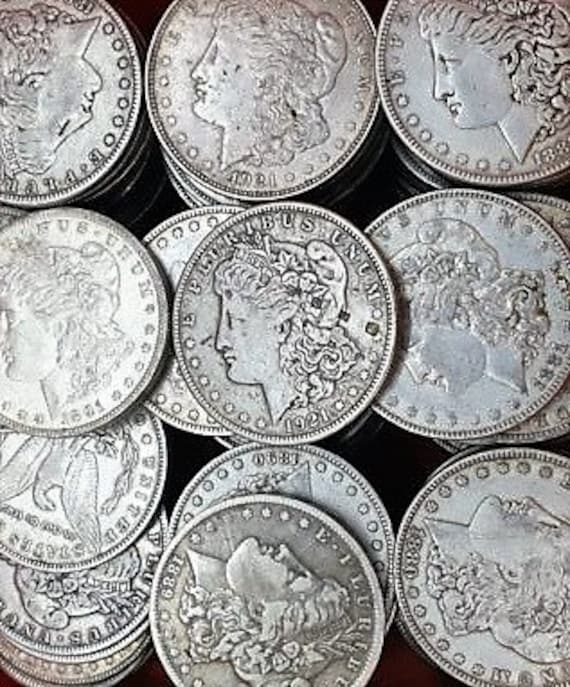 1921 Morgan 90% Silver Dollar in AU Condition