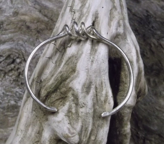 Attractive Solid Sterling Silver Wire Cuff Bracel… - image 4