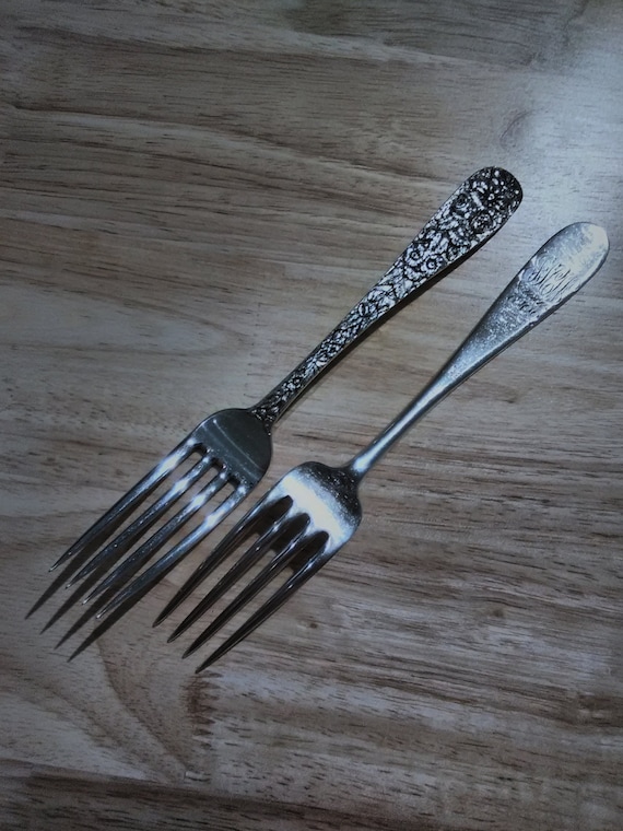 Rose by Stieff Sterling Silver Dinner Fork 8/" Flatware
