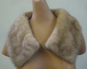 Vintage Gray or Blonde Mink Fur Collar for Coat