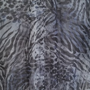 Sheer Bodysuit Animal Print Body Suit Blouse Top Zebra Stripe image 2