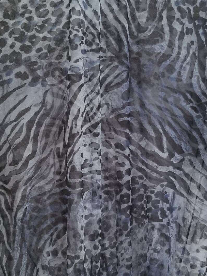 Sheer Bodysuit Animal Print Body Suit Blouse Top Zebra Stripe image 2