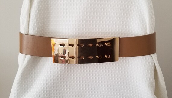Modernist Statement Buckle Belt Max Azria BCBG Wid