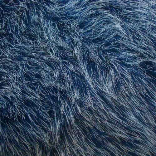 1970s Blue Faux Fur Fabric Frosted shops Tip Sewing Crafts Yardage