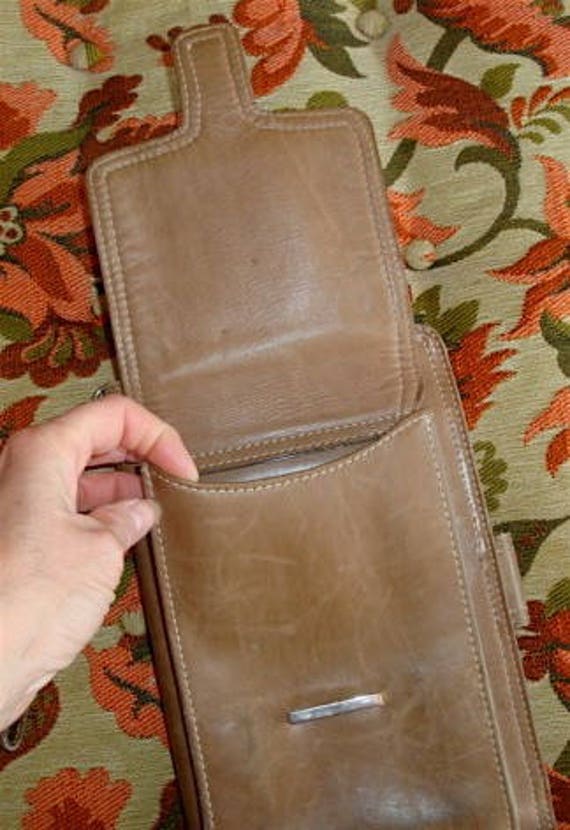 Italian Leather Clutch Bag, Wristlet Organizer vi… - image 3