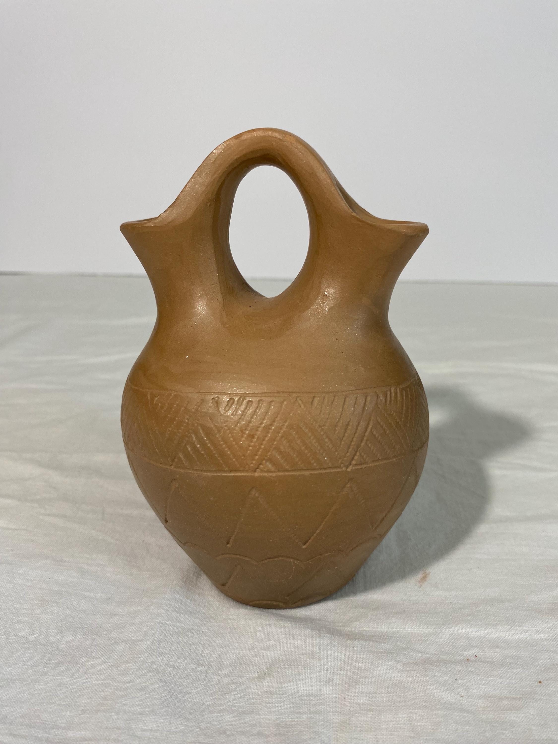 Original Amanda Swimmer Cherokee Pottery Wedding Vase – Authentic