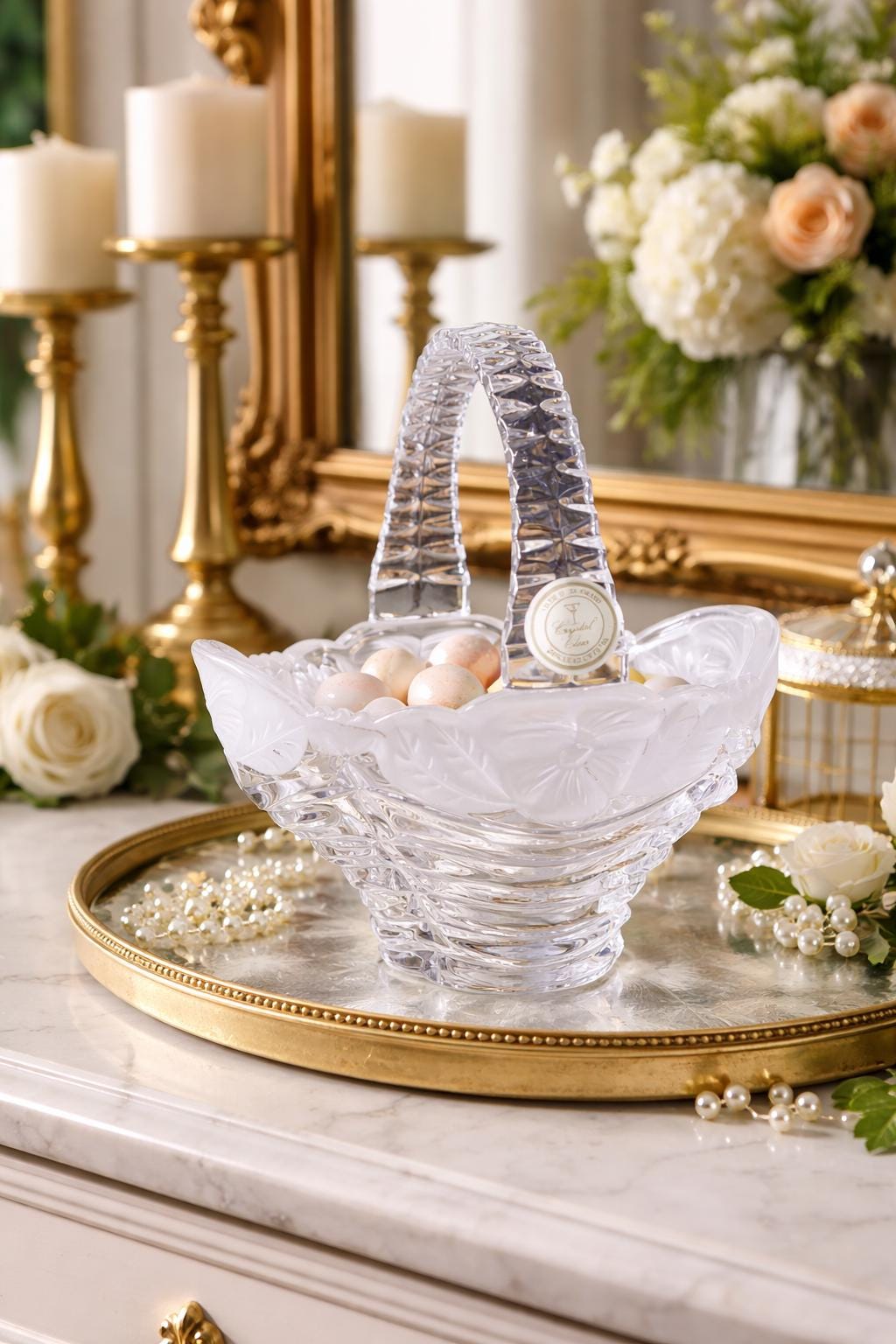 Lead Crystal Basket - Etsy