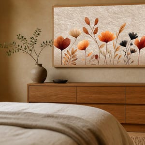Samsung Frame TV Art Set of 6 | Wabi Sabi Botanical Japandi Ink | 4K Digital Download