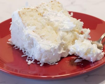 Coconut Cloud Cake Recipe PDF – Printable Digital Baking Recipe, Instant Download