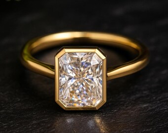 Eternity Ring MOISSANIT Ring Hochzeitsband Frauen Diamant Stapelbarer Ring Jubiläum Verlobung 18K überzogener Silberring Solitär Geschenkring