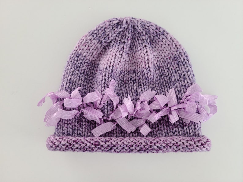 PDF PATTERN: Miss Muffet Hand Knit Hat For Infants, Toddlers & Children image 1