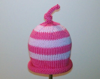 PDF PATTERN: Bumble Bee Hand Knit Striped Hat From The Bee Collection For Babies, Toddlers & Children