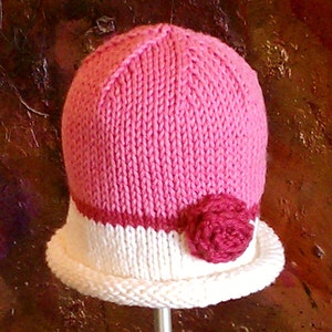 PDF PATTERN: Vera Rose Hat For Infants, Toddlers & Children image 1