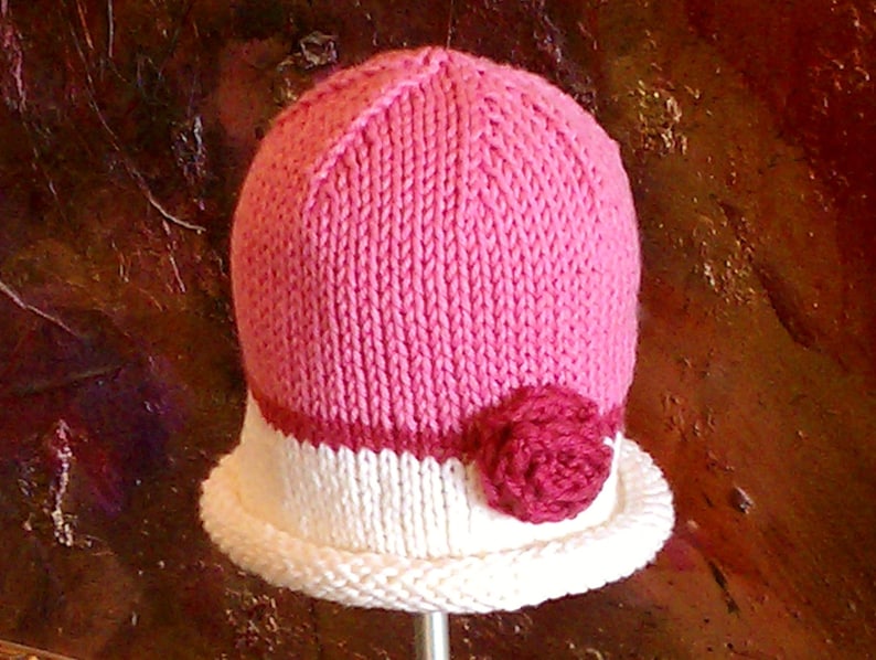 PDF PATTERN: Vera Rose Hat For Infants, Toddlers & Children image 1