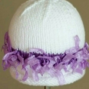PDF PATTERN: Miss Muffet Hand Knit Hat For Infants, Toddlers & Children image 3
