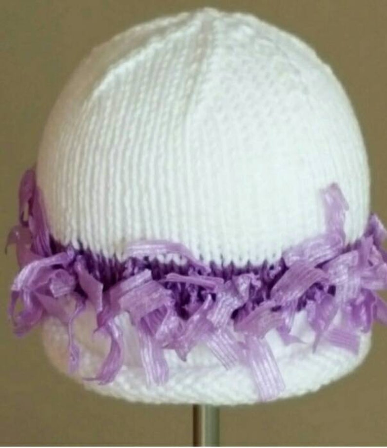 PDF PATTERN: Miss Muffet Hand Knit Hat For Infants, Toddlers & Children image 3