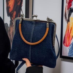 Bolsa transversal jeans feminina, azul marinho, bolsa tote fashion feminina, bolsa transversal luxuosa para mulheres, bolsa versátil para o dia a dia