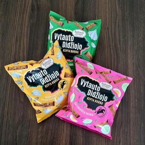 Set di snack lituani / Set di fette di pane lituano tostato, 3 gusti diversi / Snack con birra
