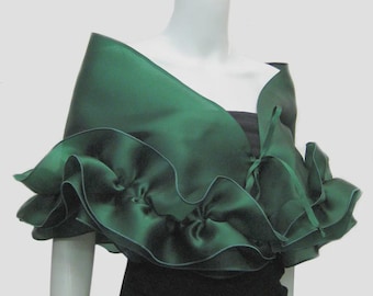 Evening Wrap with Double Ruffle