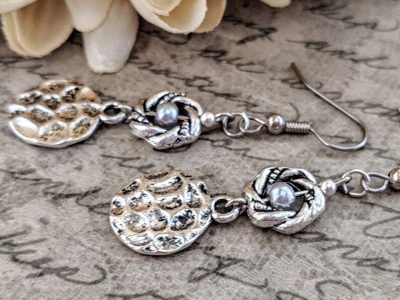 Silver Jewelry Handmade Birthday Gift for Women Jewelry Ethnic Boho Dangle Earrings Sterling Silver Jewelry Pewter Earrings Bohemian