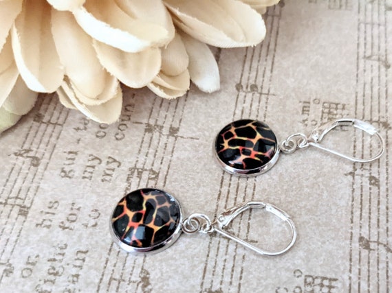 Orange Cheetah Earrings Orange Cheetah Earrings