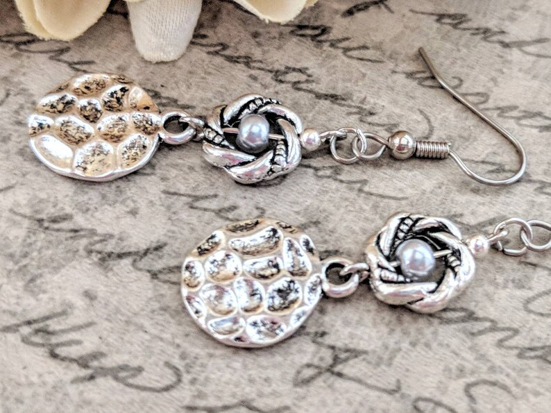 Silver Jewelry Handmade Birthday Gift for Women Jewelry Ethnic Boho Dangle Earrings Sterling Silver Jewelry Pewter Earrings Bohemian
