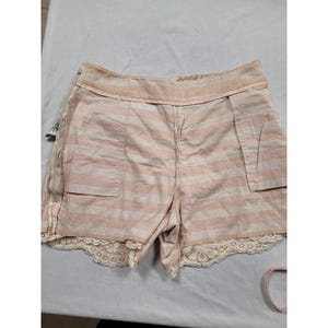Anthropologie Cantonnier Lace Shorts Beige Floral Accents Fully Lined Size 4 image 7