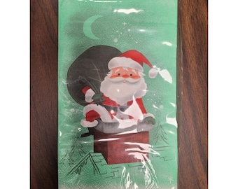 Place & Time Holiday Santa Guest Napkins 16 CT Christmas Decor 5; 3 left
