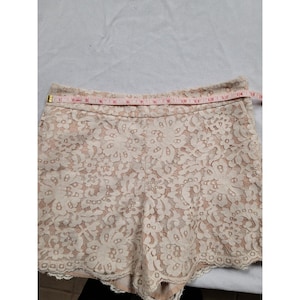 Anthropologie Cantonnier Lace Shorts Beige Floral Accents Fully Lined Size 4 image 6