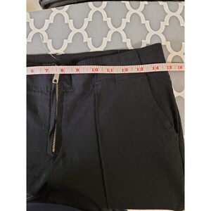 FREE PEOPLE Womens Black Y2K Boho Hippie Pants Front Zipper Flare Size S Stretch image 4