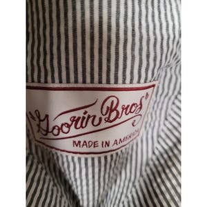 Goorin Brothers Mens Grey Cotton Fedora Hat XL USA Striped Lining 22.5 in image 4