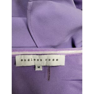 Anthropologie Endless Rose Lavender 1 Shoulder Ruffle Mini Dress Size M Cocktail image 7
