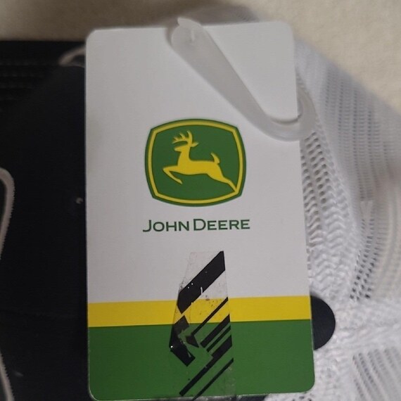 John Deere Green Youth & Black/White Adult Hats NWT Papa/Child View 2