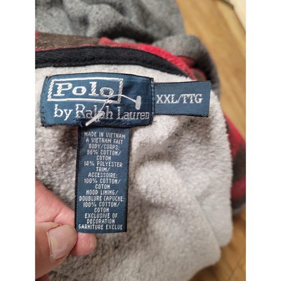 Polo Ralph Lauren Mens Full Zip Hoodie Gray Plaid… - image 4