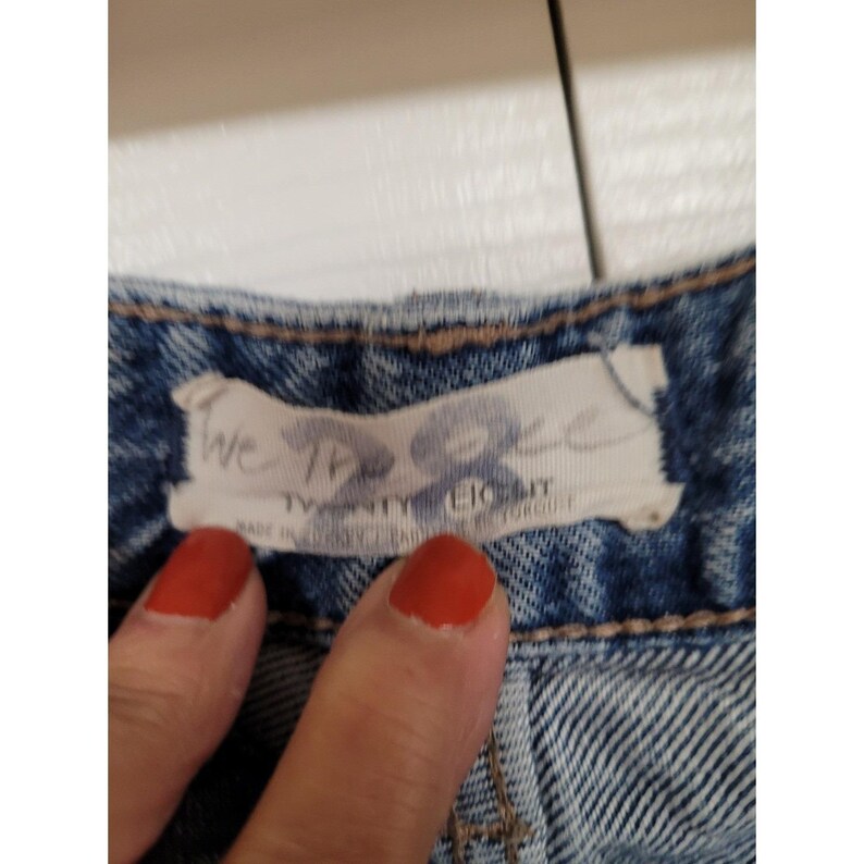 FREE PEOPLE Jeans Womens Vintage High Rise Distressed Boho Grunge Denim Size 28 image 2