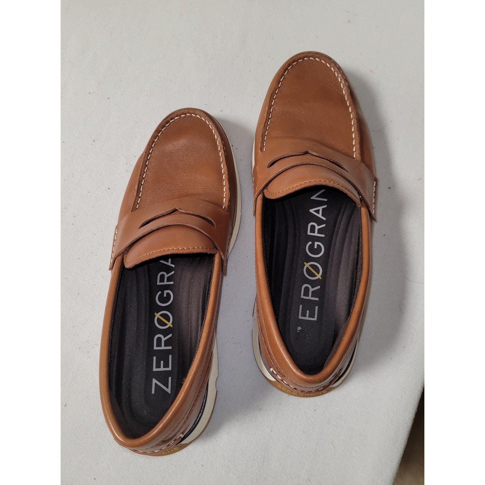Stylish Cole Haan Men’s Size 8 1/2 Loafers Brown/Black Leather with  Accents Men main image 3