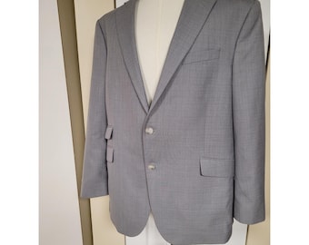 Kenneth Cole NY Mens Gray 2 Button/Vent Blazer Sport Coat Jacket 48L Pristine