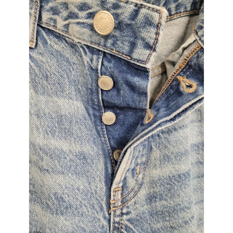 FREE PEOPLE Jeans Womens Vintage High Rise Distressed Boho Grunge Denim Size 28 image 3