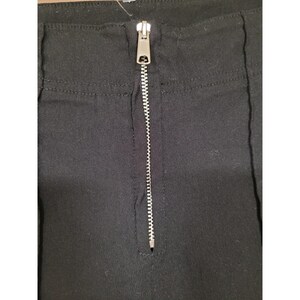 FREE PEOPLE Womens Black Y2K Boho Hippie Pants Front Zipper Flare Size S Stretch image 7