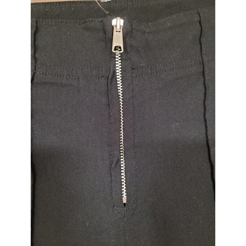 FREE PEOPLE Womens Black Y2K Boho Hippie Pants Front Zipper Flare Size S Stretch image 7