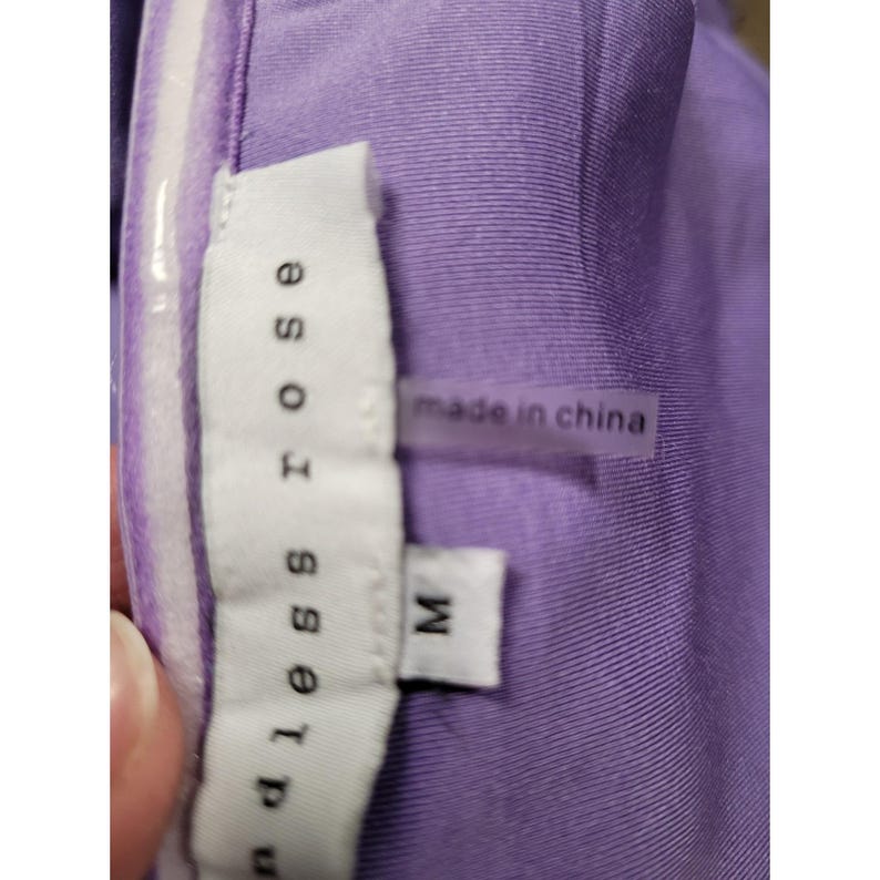 Anthropologie Endless Rose Lavender 1 Shoulder Ruffle Mini Dress Size M Cocktail image 5
