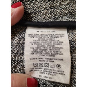 Kurtka damska Anthropologie Cartonnier w kolorze czarno-białym z tweedu, rozmiar 2 zdjęcie 2